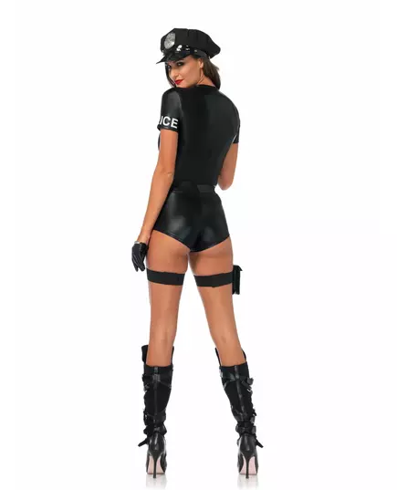 Lyxig sexig polis-maskeraddräkt med playsuit för dam, Storlek: Small (36-38), image 2