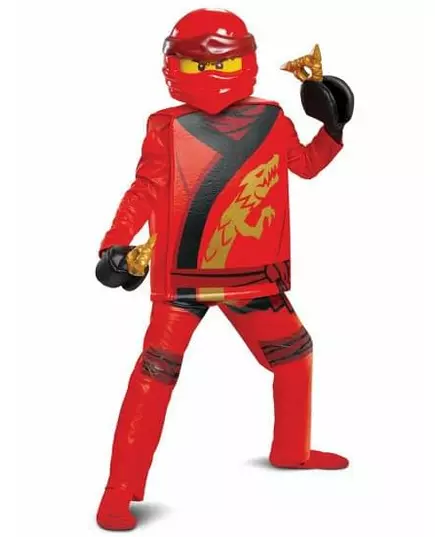Deluxe Kai Ninjago - LEGO™-maskeraddräkt barn, Storlek: 5-6 år (109 - 126 cm), image 2
