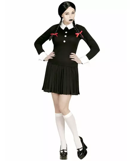 Gotisk skoluniform maskeraddräkt dam, Storlek: Medium, image 2