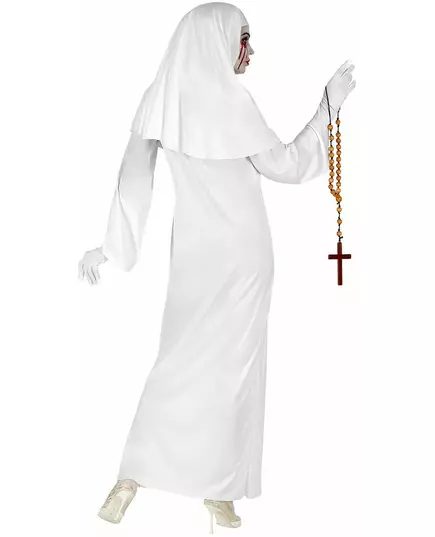Vit nunnespökmaskeraddräkt plus size dam, Storlek: XXX-Large, image 2