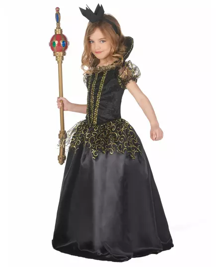 Svart ond drottning-maskeraddräkt flicka, Storlek: 3-4 år (92-104 cm), image 2