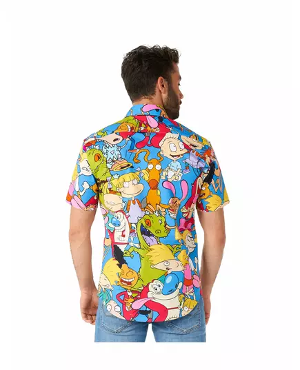 Tecknad 90-tals Nickelodeon™-skjorta vuxen Opposuits™, Storlek: Small (EU 44-46), image 2