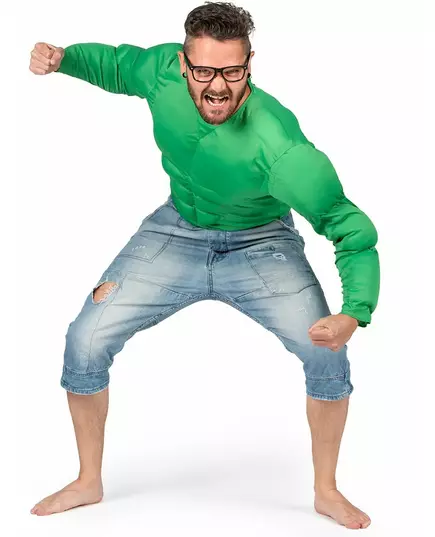 Gröna muskelskjorta vuxen, Storlek: Large, image 3