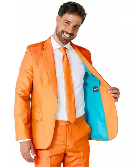 Mr. Solid orange herrkostym Suitmeister™, Storlek: Medium (EU 48-50), image 3