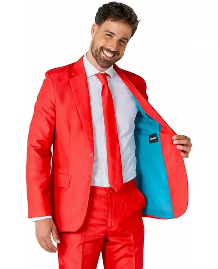 Röd Mr. Solid-maskeraddräkt för herr Suitmeister™, Storlek: Medium (EU 48-50), image 3