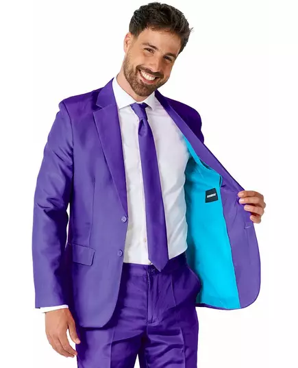Mr. Solid lila kostym herr Suitmeister™, Storlek: XX-Large (EU 60-62), image 3