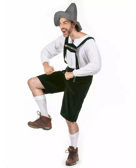Mörkgrön bayersk maskeraddräkt herr, Storlek: Large, image 3
