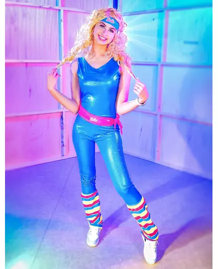 Barbie™-aerobicsmaskeraddräkt dam, Storlek: Small, image 2