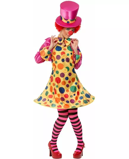 Komplett clownmaskeraddräkt dam, Storlek: Large, image 3