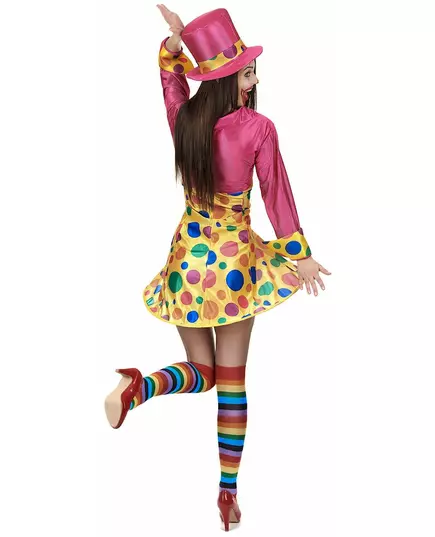 Rolig clownmaskeraddräkt för dam, Storlek: Medium/Large, image 3