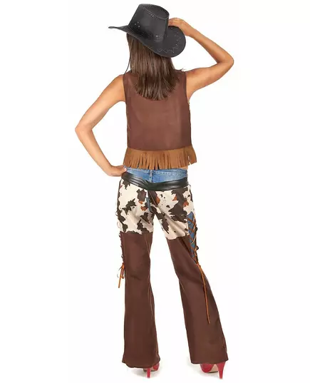 Maskeraddräkt cowgirl med byxor dam, Storlek: X-Large, image 3