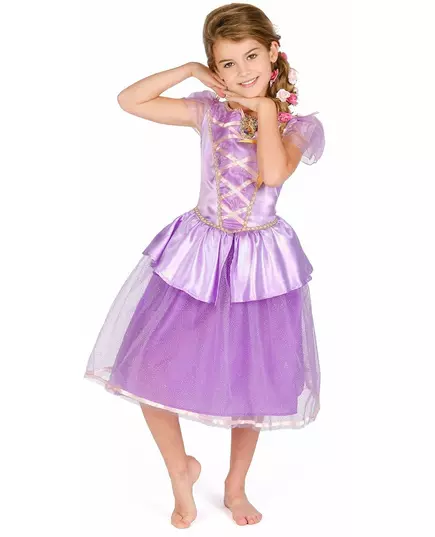 Deluxe Rapunzel™-maskeraddräkt flicka, Storlek: 5-6 år (109 - 126 cm), image 2