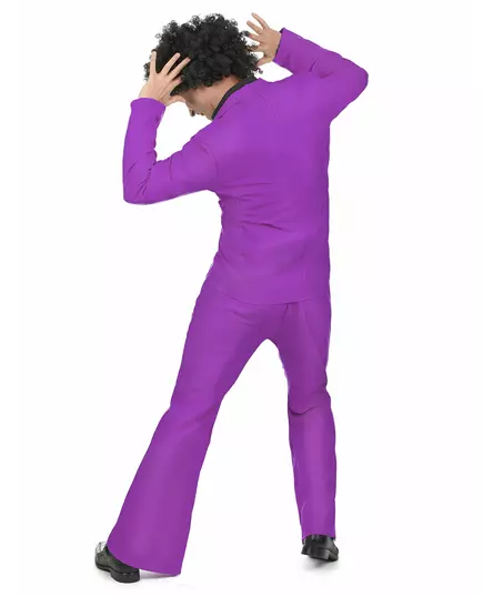Lila discodräkt vuxen, Storlek: X-Large, image 3