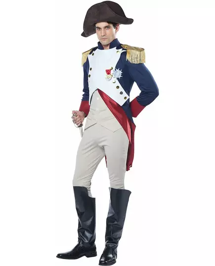 Lyxig fransk kejsare Napoleon-maskeraddräkt herr, Storlek: X-Large, image 3