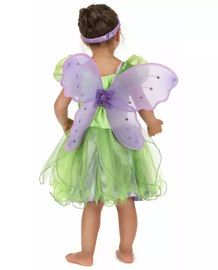 Grön älvmaskeraddräkt med paljetter flicka, Storlek: 5-6 år (M), image 3