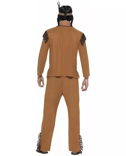 Indiansk maskeraddräkt med fransar herr, Storlek: X-Large, image 3
