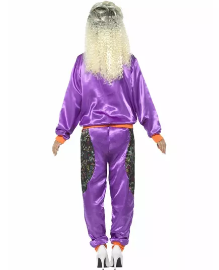 Lila retrojogging-maskeraddräkt för dam, Storlek: X-Large, image 3