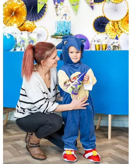 Lyxig maskeraddräkt Sonic™ barn, Storlek: 3-4 år (90 till 104 cm), image 2