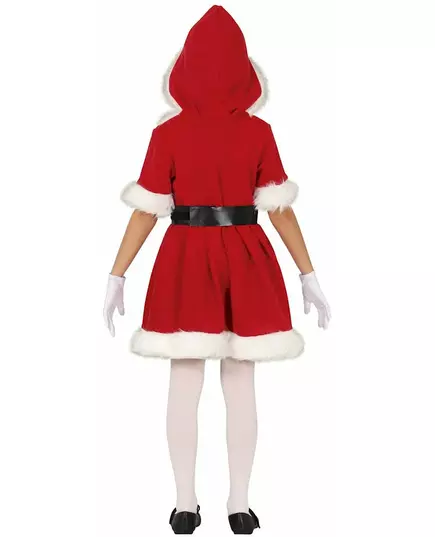 Maskeraddräkt tomtemor med huva flicka, Storlek: 9 år (125-135 cm), image 2
