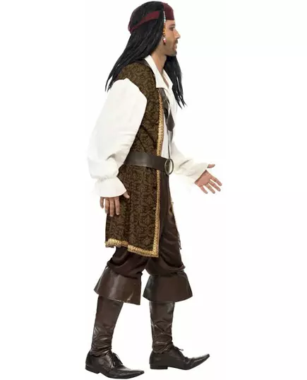 Brun piratmaskeraddräkt herr, Storlek: Large, image 3