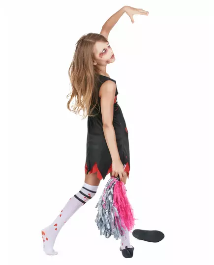 Zombie-pompomflicka-maskeraddräkt för flickor Halloween, Storlek: 13-15 år (XL), image 3