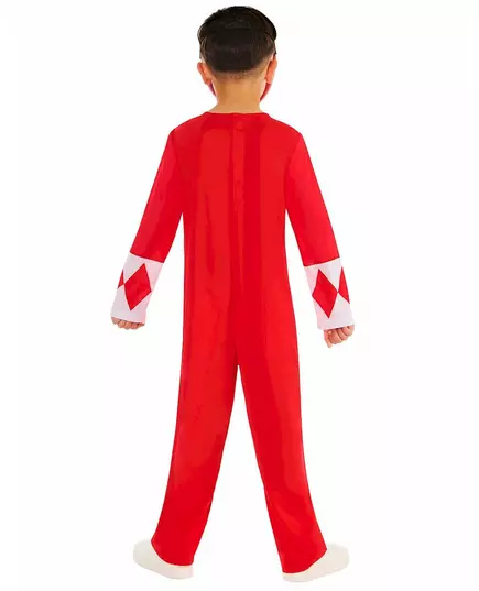 Klassisk röd Power Ranger™-maskeraddräkt barn, Storlek: 7-8 år (122 till 128 cm), image 2