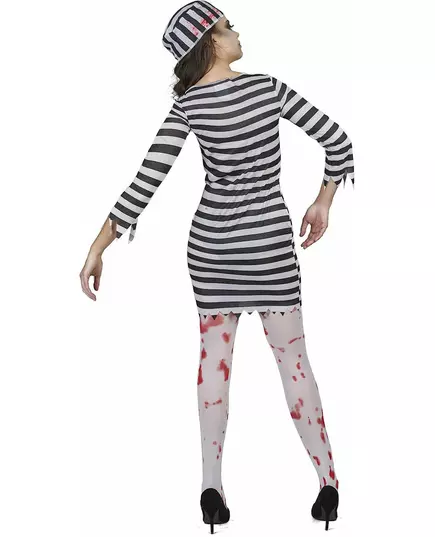 Skrämmande zombiefånge-maskeraddräkt dam, Storlek: Medium, image 3