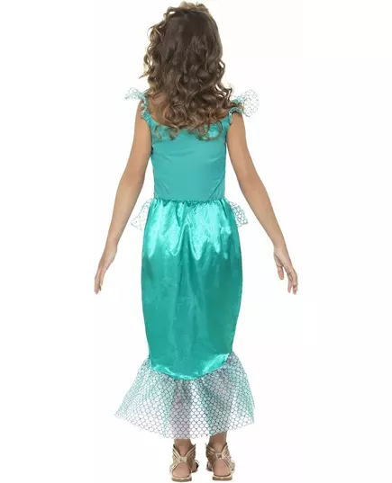 Sjöjungfru-maskeraddräkt med fjäll flicka, Storlek: 7-9 år (130/143 cm), image 3