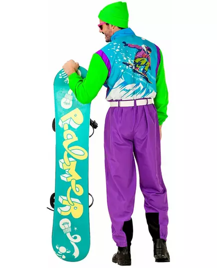Fluorescerande snowboardmaskeraddräkt stora storlekar vuxen, Storlek: X-Large, image 2