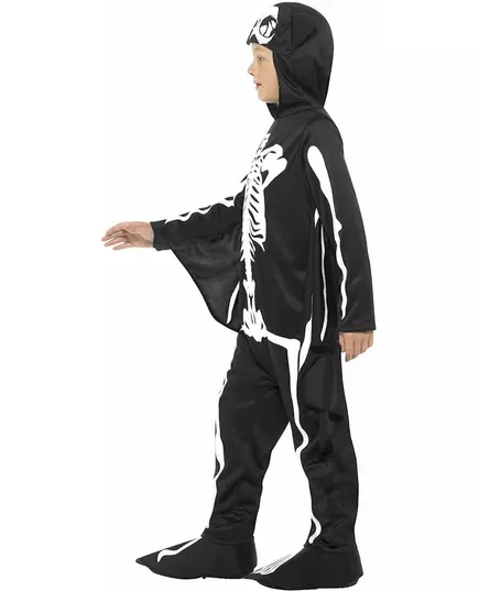 Skelettfladdermus-maskeraddräkt barn Halloween, Storlek: 10-12 år (145/158 cm), image 3