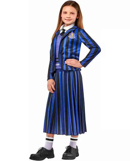 Enid™ - Wednesday skoluniformsmaskeraddräkt barn, Storlek: 9-10 år (134 till 140 cm), image 2