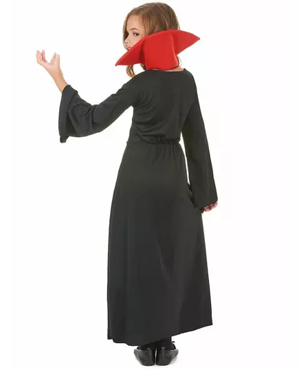 Lång vampyrmaskeraddräkt flicka Halloween, Storlek: 10-12 år (130-140 cm), image 3