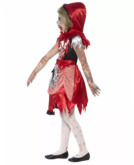 Maskeraddräkt som zombierödluvan för flicka, Storlek: 7-9 år (130/143 cm), image 3