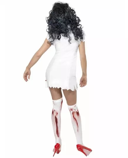 Zombie-sjuksköterska maskeraddräkt dam Halloween, Storlek: X-Small, image 3