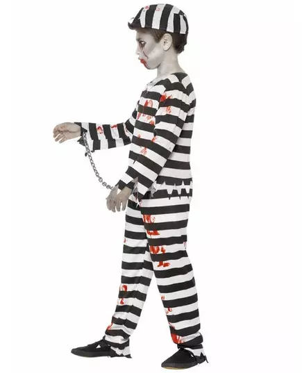 Zombie-fångemaskeraddräkt för pojke Halloween, Storlek: 13-15 år, image 3