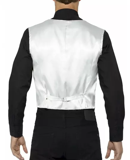 Silverväst med paljetter vuxen, Storlek: Large, image 3