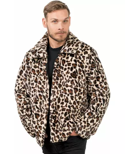 Leopardmönstrad fuskpälsrock för vuxen, Storlek: X-Large (190 cm), image 2