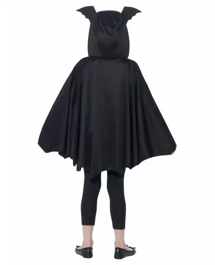 Svart fladdermusponchomaskeraddräkt för barn Halloween, Storlek: 10-12 år (145/158 cm), image 3