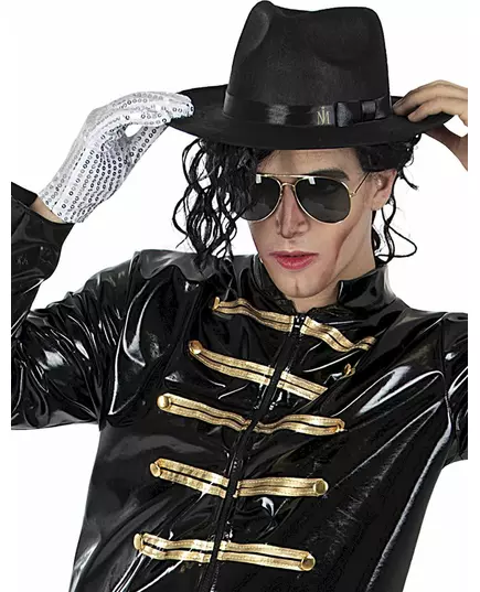 Svart jacka Michael Jackson™ vuxen, Storlek: Medium/Large, image 2