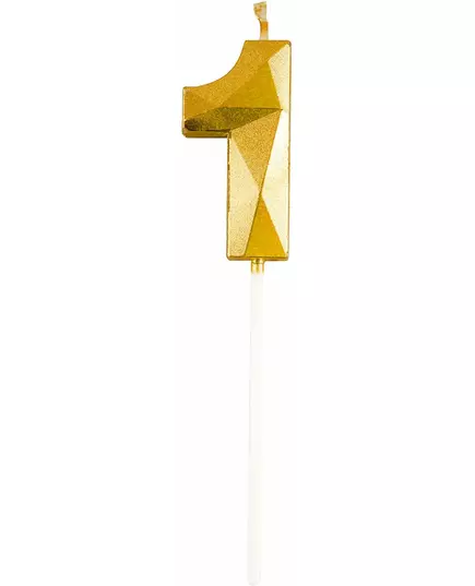 Guldfärgat sifferljus med diamanteffekt 5 cm, Storlek: 3, image 3