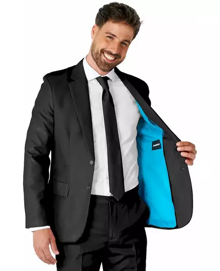 Svart Mr. Solid-maskeraddräkt för herr Suitmeister™, Storlek: Medium (EU 48-50), image 3