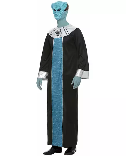 Blå alienmaskeraddräkt herr, Storlek: Medium, image 3