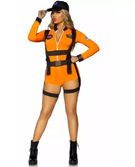 Astronautmaskeraddräkt, sexig jumpsuit, dam, Storlek: Medium (40-42), image 3