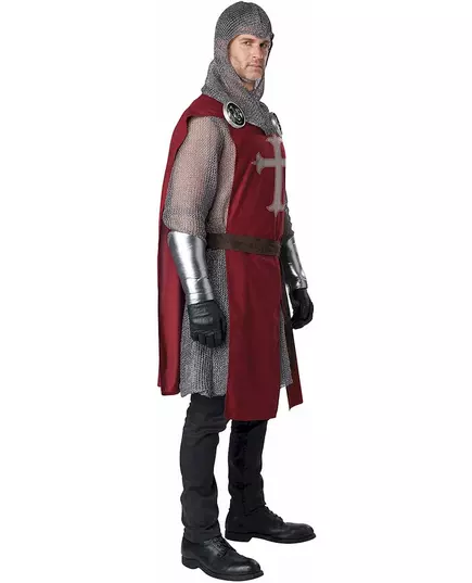 Lyxig röd riddarmaskeraddräkt vuxen, Storlek: Small/Medium, image 3
