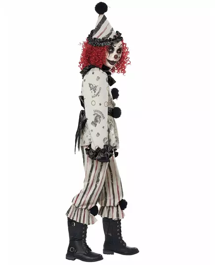 Lyxig sinister clownmaskeraddräkt barn, Storlek: М 8-10 år(140 cm), image 3