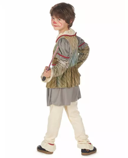 Grå skrämmande clownmaskeraddräkt pojke, Storlek: 7-9 år (120-130 cm), image 3