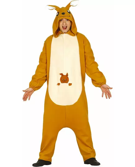 Kängurumaskeraddräkt jumpsuit vuxen, Storlek: Large, image 3