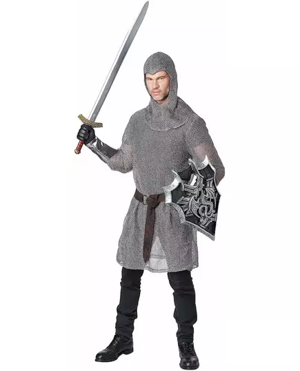Lyxig maskeraddräkt med ringbrynja riddare vuxen, Storlek: Small/Medium, image 3