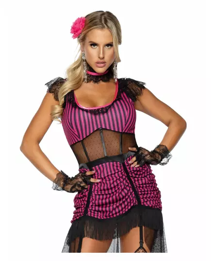 Maskeraddräkt sexig saloonflicka för dam, Storlek: Medium (40-42), image 3
