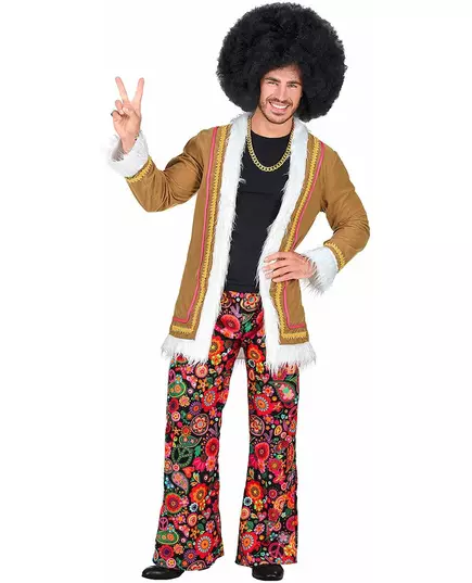 Hippiemaskeraddräkt Woodstock herr, Storlek: X-Large, image 3